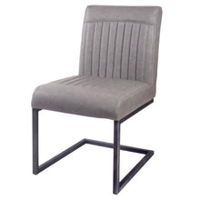 Load image into Gallery viewer, Grey Leather Dining Table Chair