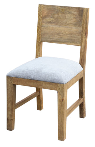 Solid Back with Grey Cushion Dining Chair
