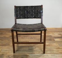 Load image into Gallery viewer, The Absaroka Chair – Woven Leather and Solid Wood Accent or Dining Chair