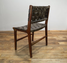 Load image into Gallery viewer, The Absaroka Chair – Woven Leather and Solid Wood Accent or Dining Chair