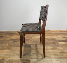 Load image into Gallery viewer, The Absaroka Chair – Woven Leather and Solid Wood Accent or Dining Chair