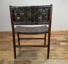 Load image into Gallery viewer, The Absaroka Chair – Woven Leather and Solid Wood Accent or Dining Chair
