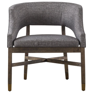 The Arroyo Chair – Sculptural Hardwood Dining or Accent Chair with Gold-Tipped Legs