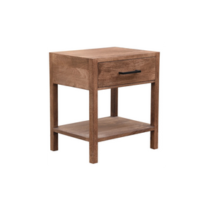 The Bridger Nightstand – Solid Wood Nightstand with Drawer & Open Shelf
