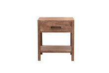 Load image into Gallery viewer, The Bridger Nightstand – Solid Wood Nightstand with Drawer &amp; Open Shelf