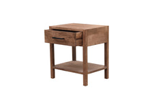 Load image into Gallery viewer, The Bridger Nightstand – Solid Wood Nightstand with Drawer &amp; Open Shelf