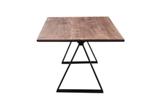 Load image into Gallery viewer, The Canyon Table – 72&quot; Modern Hardwood Dining Table with Forged Steel Base