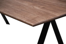 Load image into Gallery viewer, The Canyon Table – 72&quot; Modern Hardwood Dining Table with Forged Steel Base