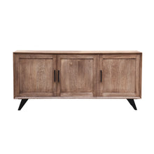 Load image into Gallery viewer, The Carson Cabinet – 66&quot; Solid Hardwood Sideboard with Black Metal Legs
