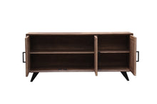 Load image into Gallery viewer, The Carson Cabinet – 66&quot; Solid Hardwood Sideboard with Black Metal Legs