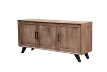 Load image into Gallery viewer, The Carson Cabinet – 66&quot; Solid Hardwood Sideboard with Black Metal Legs