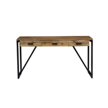 Load image into Gallery viewer, The Cormac Desk – 3 Drawer Solid Wood Desk with Iron Base