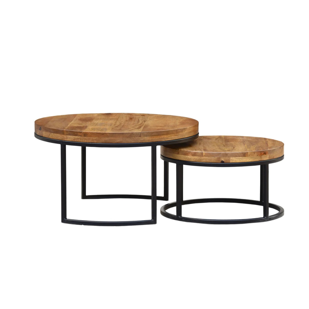 The Echo Nesting Table – Solid Wood Layered Coffee Table Set