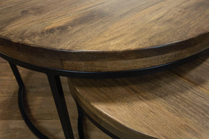 The Echo Nesting Table – Solid Wood Layered Coffee Table Set