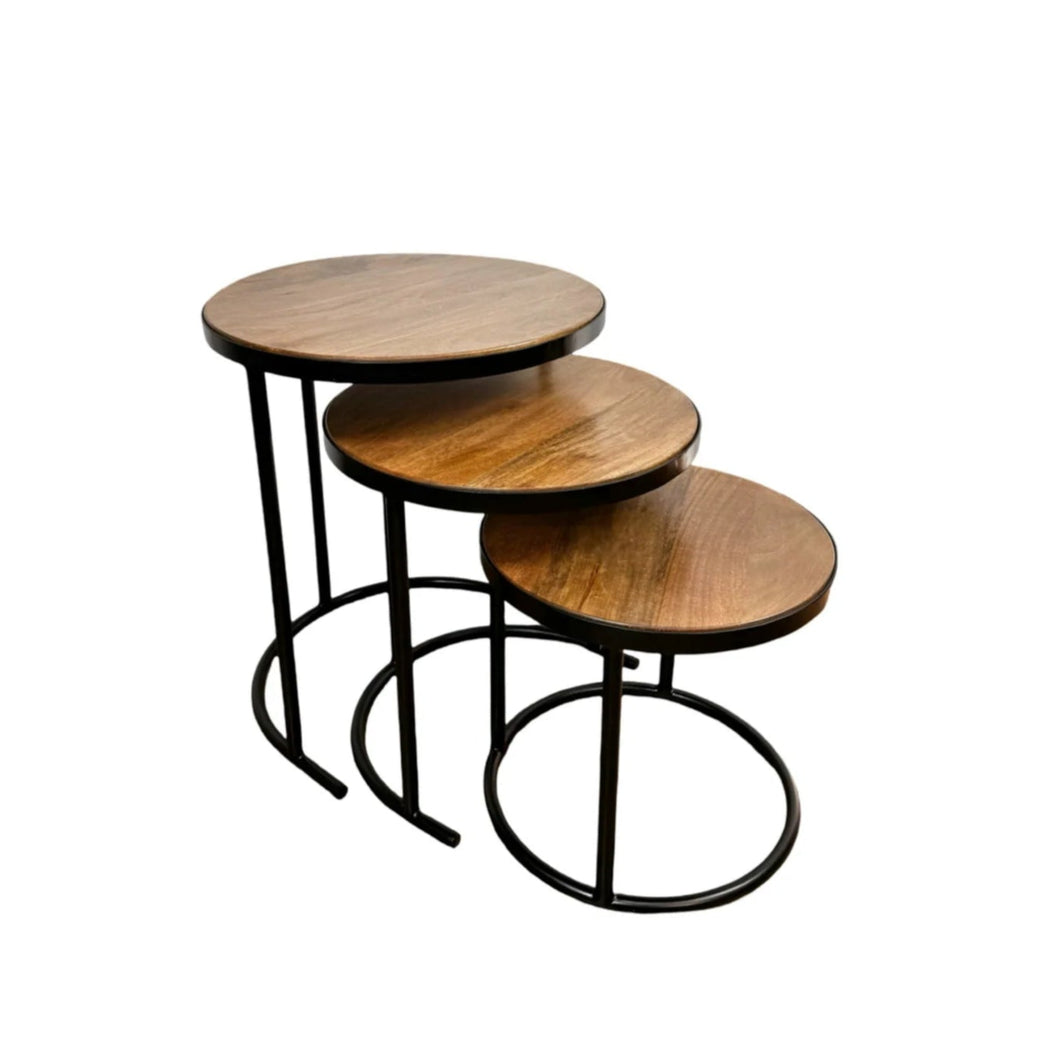 The Echo Side Tables – Solid Wood Nesting End Table Set