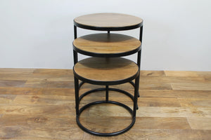 The Echo Side Tables – Solid Wood Nesting End Table Set