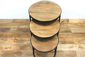 The Echo Side Tables – Solid Wood Nesting End Table Set