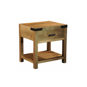 The Flint Nightstand – Solid Hardwood 1‑Drawer Minimalist Bedside Table