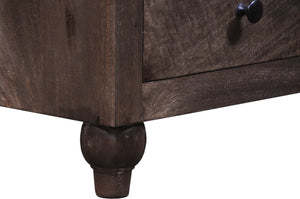The Gallatin Cabinet – 72" Hand-Carved Hardwood Sideboard with Glass Insets
