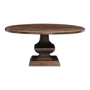 The Hearth Table – 72" Round Hardwood Pedestal Dining Table