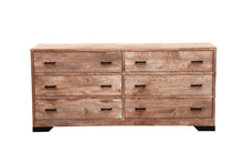 Load image into Gallery viewer, The Kalispell Dresser – 6-Drawer Solid Wood Dresser with Black Hardware