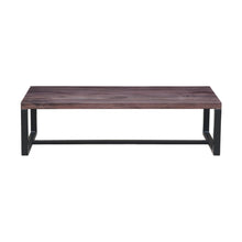 Load image into Gallery viewer, The Lassen Table – 60&quot; Hardwood Coffee Table with Steel Post-and-Beam Base