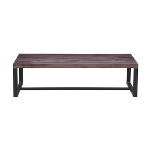 The Lassen Table – 60" Hardwood Coffee Table with Steel Post-and-Beam Base