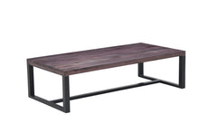 Load image into Gallery viewer, The Lassen Table – 60&quot; Hardwood Coffee Table with Steel Post-and-Beam Base