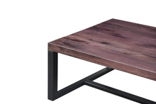 Load image into Gallery viewer, The Lassen Table – 60&quot; Hardwood Coffee Table with Steel Post-and-Beam Base