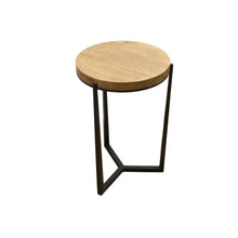 Load image into Gallery viewer, The Loma Table – 16&quot; Round Solid Wood Accent Table with Tripod Steel Base