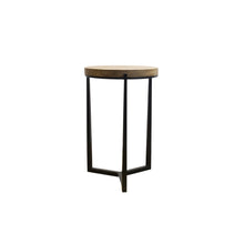 Load image into Gallery viewer, The Loma Table – 16&quot; Round Solid Wood Accent Table with Tripod Steel Base