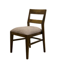 Load image into Gallery viewer, The Lovell Chair – Slatted Back Solid Wood Dining Chair with Upholstered Seat