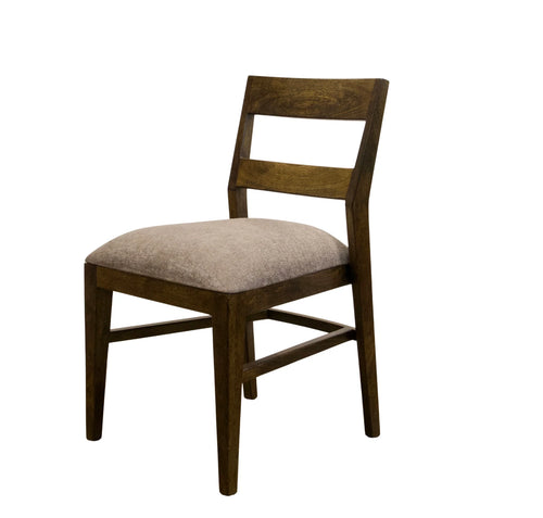 The Lovell Chair – Slatted Back Solid Wood Dining Chair with Upholstered Seat