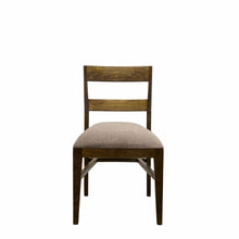 Load image into Gallery viewer, The Lovell Chair – Slatted Back Solid Wood Dining Chair with Upholstered Seat