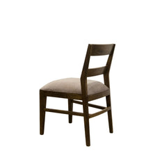 Load image into Gallery viewer, The Lovell Chair – Slatted Back Solid Wood Dining Chair with Upholstered Seat