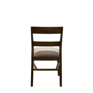 The Lovell Chair – Slatted Back Solid Wood Dining Chair with Upholstered Seat
