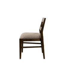 Load image into Gallery viewer, The Lovell Chair – Slatted Back Solid Wood Dining Chair with Upholstered Seat