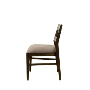 The Lovell Chair – Slatted Back Solid Wood Dining Chair with Upholstered Seat
