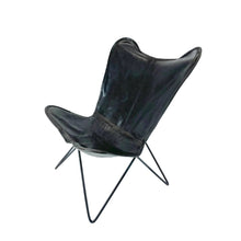 Load image into Gallery viewer, The Mariposa Chair – Dark Espresso Leather Butterfly Accent