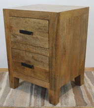 Load image into Gallery viewer, The Marlowe Nightstand – Solid Wood Tapered Nightstand with 2 Drawers
