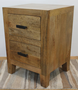The Marlowe Nightstand – Solid Wood Tapered Nightstand with 2 Drawers