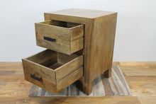Load image into Gallery viewer, The Marlowe Nightstand – Solid Wood Tapered Nightstand with 2 Drawers