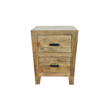 Load image into Gallery viewer, The Marlowe Nightstand – Solid Wood Tapered Nightstand with 2 Drawers