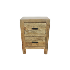 The Marlowe Nightstand – Solid Wood Tapered Nightstand with 2 Drawers