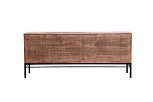 The Mercer Cabinet – 72" Slatted Hardwood Media Console with Drawers