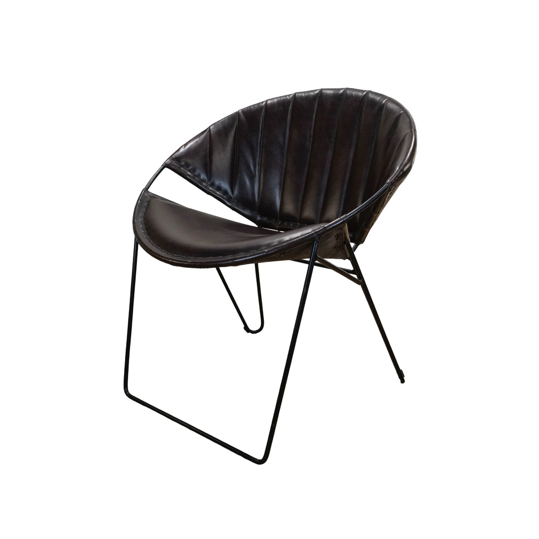 The Nomad Chair – Low-Profile Buffalo Leather Lounge Chair