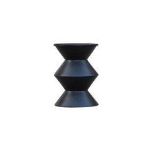 Load image into Gallery viewer, The Obsidian Table – Sculpted Solid Wood End Table in Matte Black