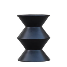 Load image into Gallery viewer, The Obsidian Table – Sculpted Solid Wood End Table in Matte Black