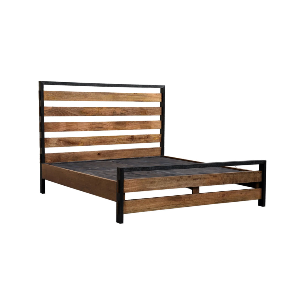 The Ojai Platform Bed – Queen | Solid Wood Frame with Modern Contrast