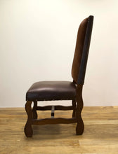 Load image into Gallery viewer, The Rawlins Chair – Cowhide Leather Dining Chair with Nailhead Trim